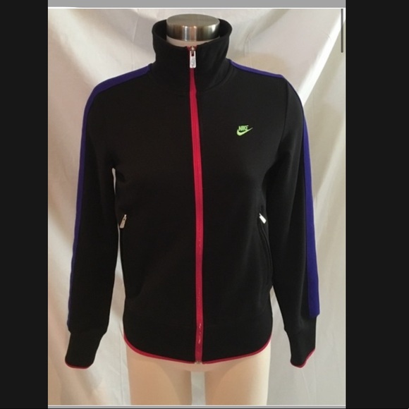 Nike Jackets & Blazers - NIKE black and neon color jacket